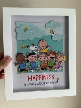 New in box Peanuts White Framed Back with Woodstock Logo - Black